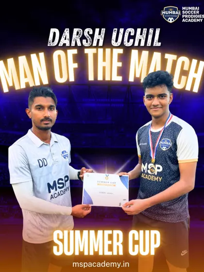 Darsh Uchil is awarded Man of the Match for his standout performance in the Summer Cup.