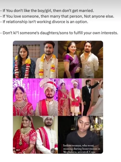 A post I shared reflecting on the serious consequences of forced or deceitful marriages. My advice is always to be honest in relationships, as divorce is an option, but ruining someone's life is not.