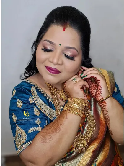 Getting ready for a party. I teach how to create a full-glam look that still feels elegant and appropriate for a family celebration.