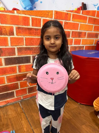 This young girl is happy with her cute bunny craft. Our projects are designed to be fun, achievable, and rewarding for kids of all ages.
