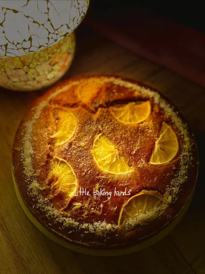 One of my signature cakes: a moist coconut orange cake made with whole wheat flour. It's simple, elegant, and incredibly delicious.