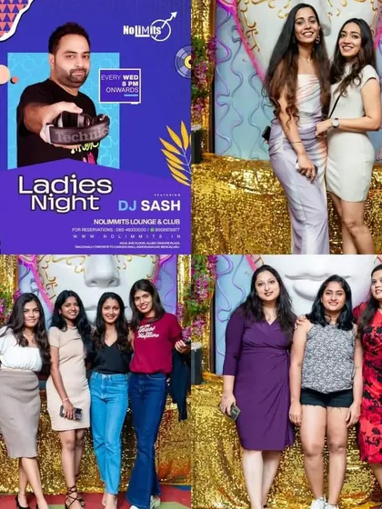 This collage shows the lively and friendly atmosphere that I cultivate during my Ladies' Night sets.