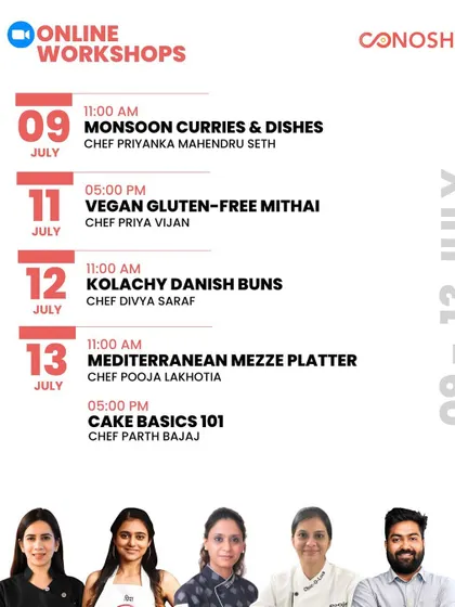 This monsoon-themed schedule included comforting curries, vegan mithai, and cake basics. I always have something new and delicious waiting for you.