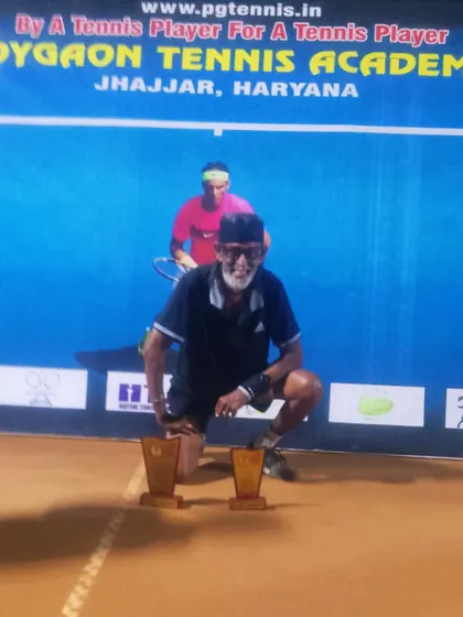 Age is truly just a number. Here is one of our most dedicated senior players showing off his two trophies, proving that you can get better and stronger every day.
