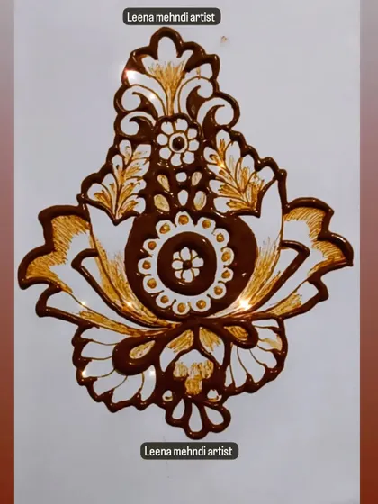 A large, intricate floral motif perfect for the back of the hand or as a central element in a larger design.