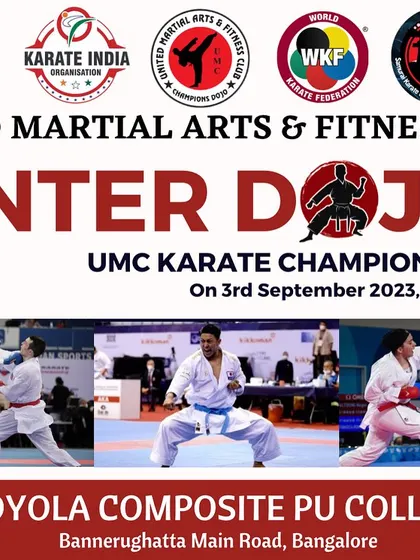 The official poster for our Inter-Dojo UMC Karate Championship, an event that brings together hundreds of competitors.