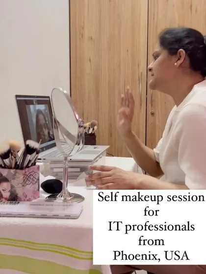 An online self makeup session with an IT professional from Phoenix, USA. My flexible timings make it easy for students in different time zones to join.