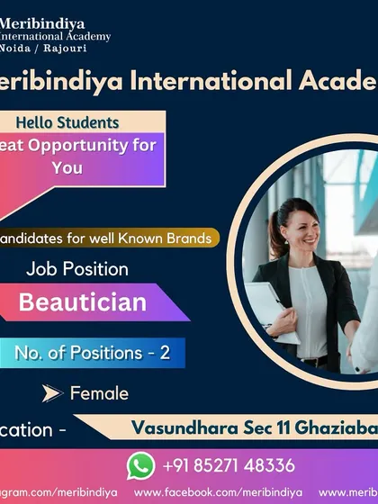 Our network extends across the entire NCR, including this opening for beauticians in Ghaziabad.