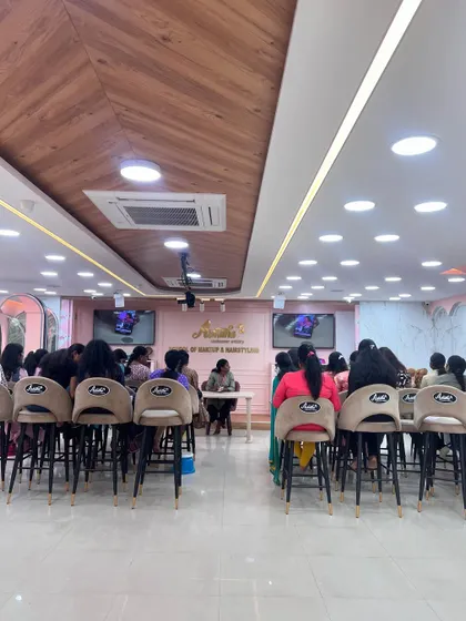 A wide shot of our academy during a pro batch class, showing the spacious and professional learning environment.