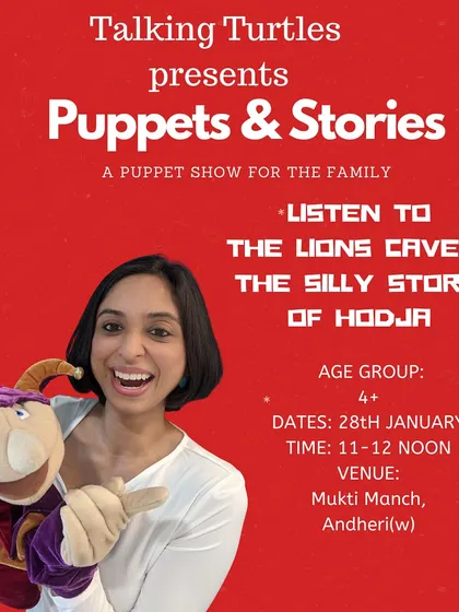 Announcing our first show of the new year at Mukti Manch, Andheri. We're telling a tale of wit from the Panchatantra and a comical adventure of Hodja.