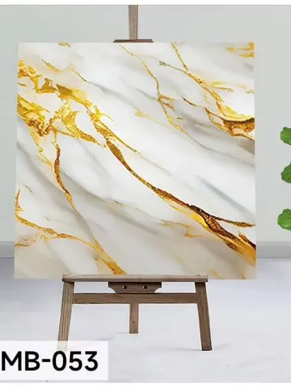 A sample of my white marble design (WMB-053) with rich gold veining. This classic look adds timeless elegance to any space.