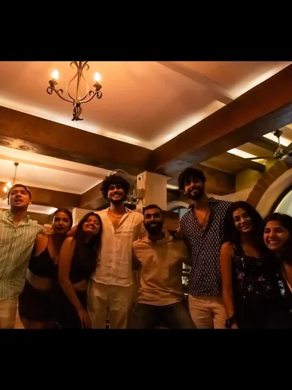The whole crew came out to party. It's always a full house with great people.