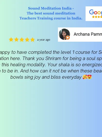 A testimonial from a graduate who completed her course a year ago. I am so happy she found my shala to be an energized and calm space to learn this healing modality.