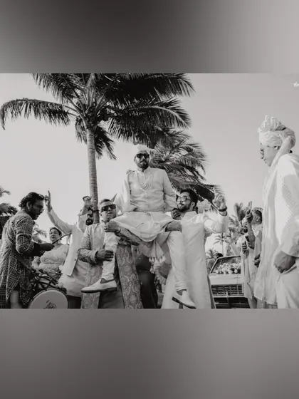 The groom's baraat entry, full of energy and celebration. These are the moments that make Indian weddings so special.