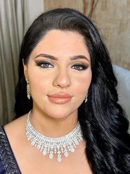 A bold engagement look with a heavy black smokey eye. This is for the bride who isn't afraid to make a statement.