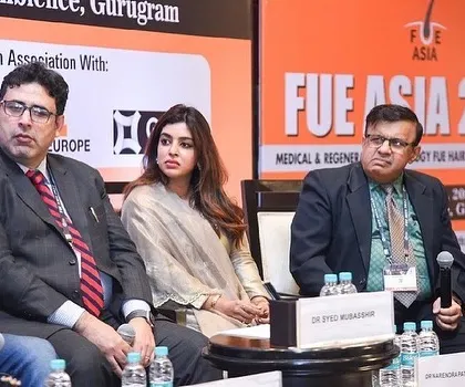Participating in a panel discussion at FUE ASIA 2023 on overcoming complications in hair restoration. Patient safety is and always will be my top priority.