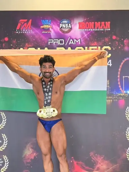 A victory pose with the Indian flag. This moment makes all the hard work worth it.