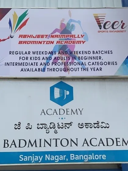 You can find our JP Badminton Academy branch in Sanjay Nagar, Bangalore. We offer regular batches and hourly court rentals throughout the year.