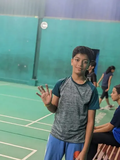 Another one of our junior players taking a short break between matches.
