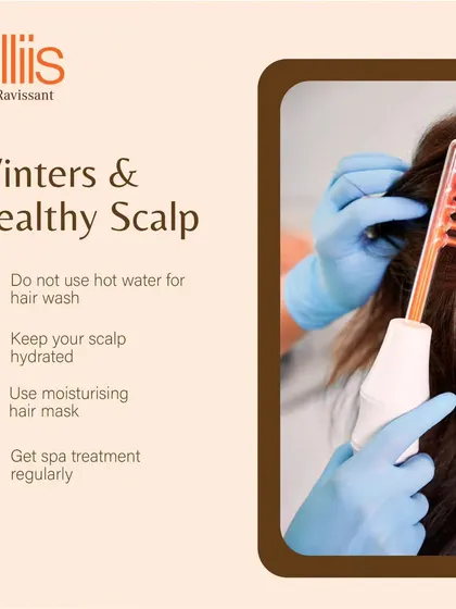 Our guide to maintaining a healthy scalp during the winter. We recommend hydrating treatments and regular hair spas to combat seasonal dryness.