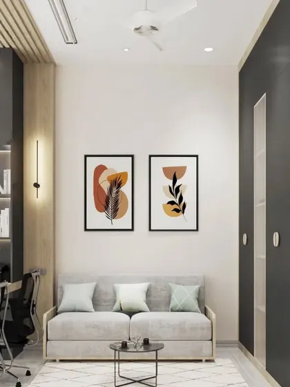 A duplicate of image 222, showcasing the versatile design of a home office that can also function as a guest room.