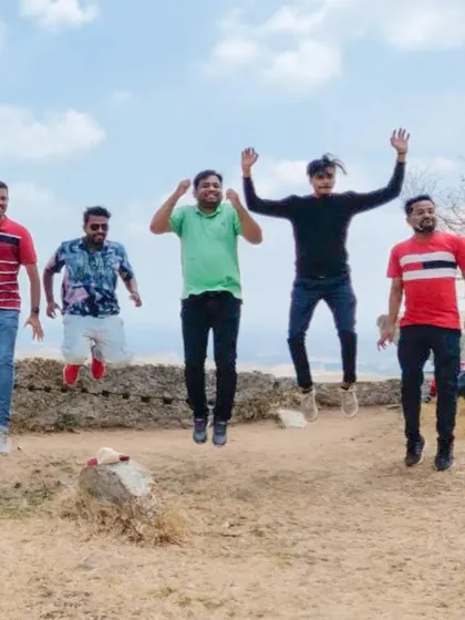 Pure exhilaration captured in a jump shot during the Gudibande trek. This is the feeling of freedom I want every team to experience.
