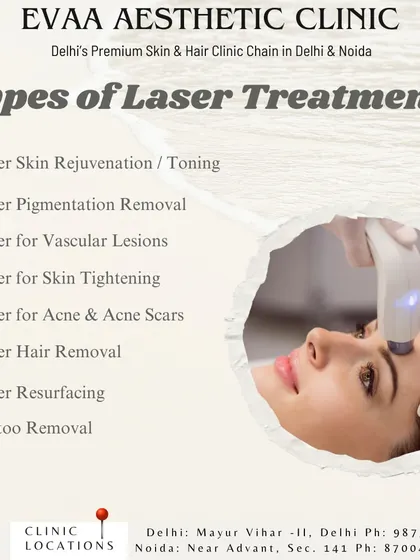 An overview of the comprehensive laser treatments we offer. From skin rejuvenation and pigmentation removal to hair and tattoo removal, we utilize specific laser technologies to target a wide array of aesthetic concerns.