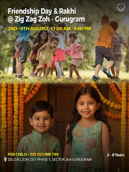 A combined Friendship Day and Rakhi celebration at Zig Zag Zoh, offering a week of fun for kids.