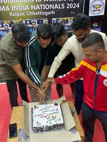 Celebrating our champions. The whole team comes together to felicitate the medal winners from the 7th MMA INDIA Nationals. Every victory is a team victory.