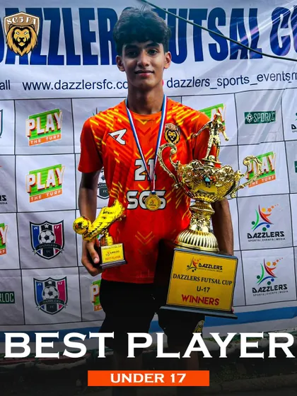 Our Under 17 Best Player award winner from the Dazzlers Futsal Cup. His skill and creativity on the ball set him apart from the competition.