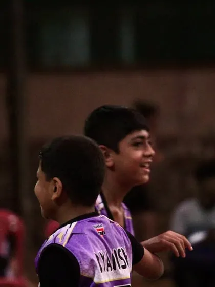 Amidst all the chaos of the tournament, it's always all smiles from our young players.