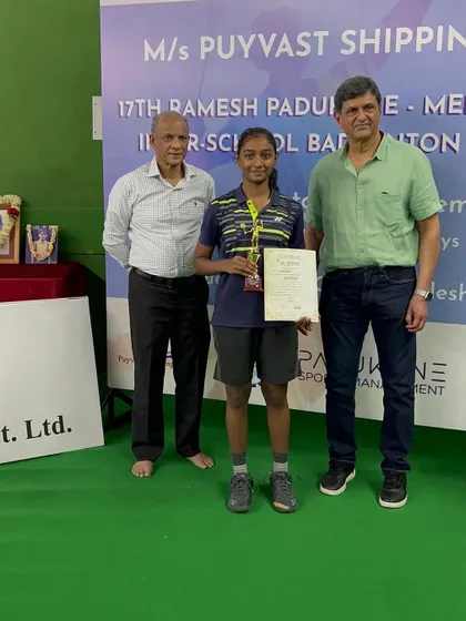 Congratulations to Haritha Satish for winning the Girls U-16 singles title at the inter-school tournament.