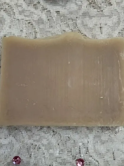 This is my limited edition 'Hoppiness' beer soap, made with real beer, cedarwood, and fir needle oils. It’s a unique bar that offers a refreshing and moisturizing cleanse.