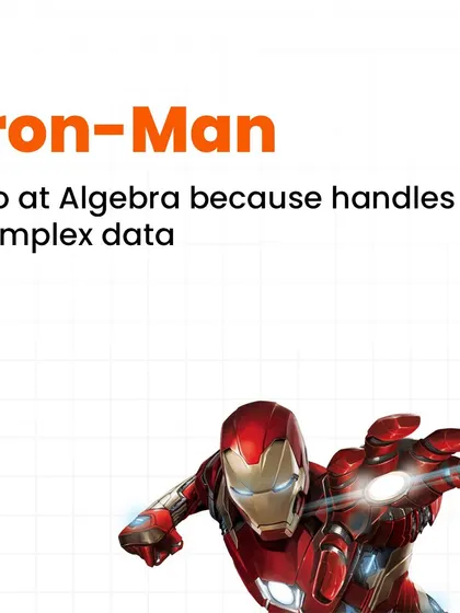 Tony Stark's Iron Man suit is a marvel of engineering, requiring advanced algebra to process the complex data needed for flight and combat.