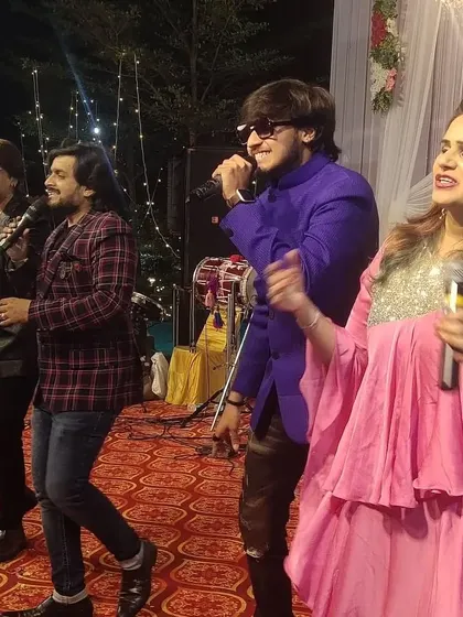 My talented singers and I, in our element, performing live at a Sangeet in Roha, Maharashtra. We love to get off the stage and interact with the crowd.