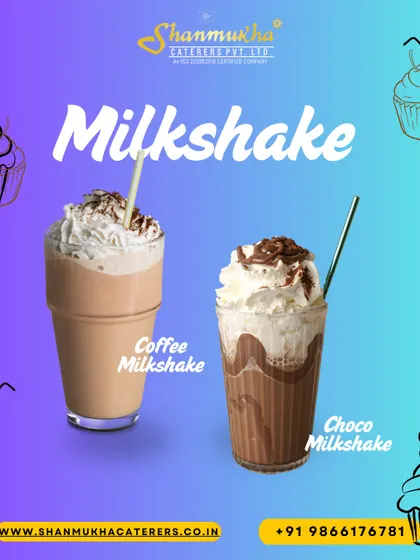 A choice of our delicious milkshakes, including a Coffee Milkshake for an energy boost and a Choco Milkshake for an indulgent treat.