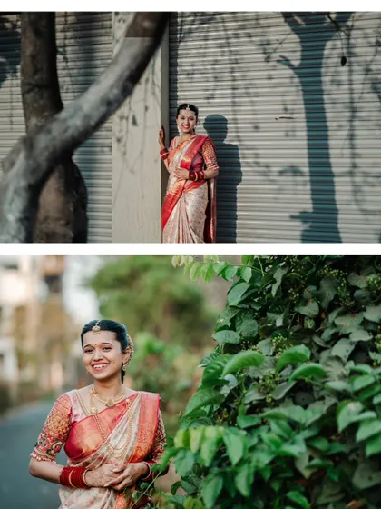 A duplicate of image 251, a collage of stunning outdoor bridal portraits.