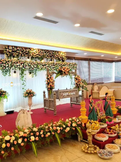 A side view of the beautiful naming ceremony decor.