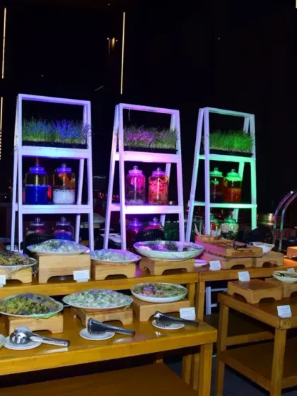 We can also manage the food counters and catering display to match your event's theme and style.