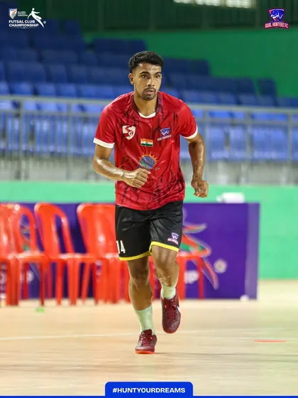 Intense focus during the semi-final warm-up.
