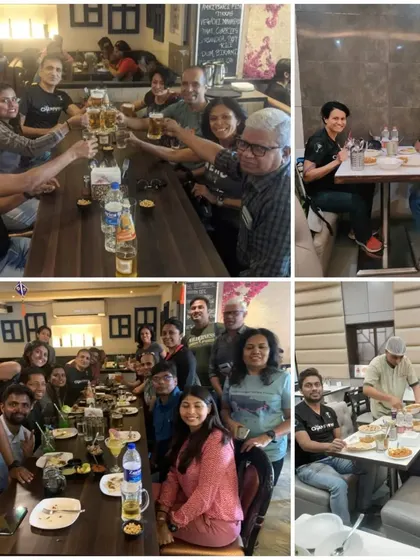 We work hard and celebrate harder! After smashing personal bests at the Tata Mumbai Marathon, we gathered for a well-deserved team celebration. It's about the shared journey and the friendships we build along the way.