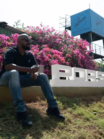 A quiet moment at the Fetch facility, with the Porsche branding in the background. A great collaboration.