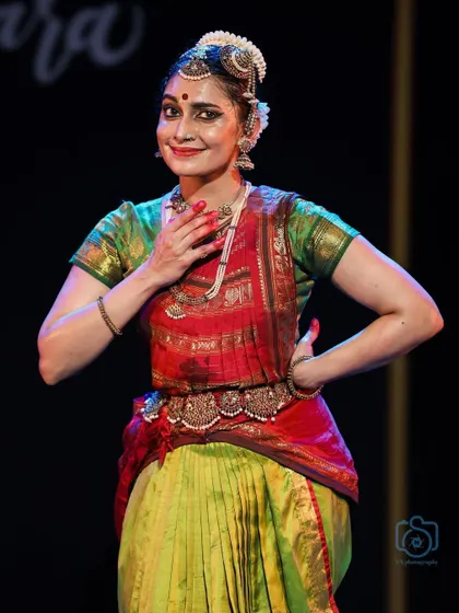 A confident and engaging pose from the Soorya Parampara Festival.