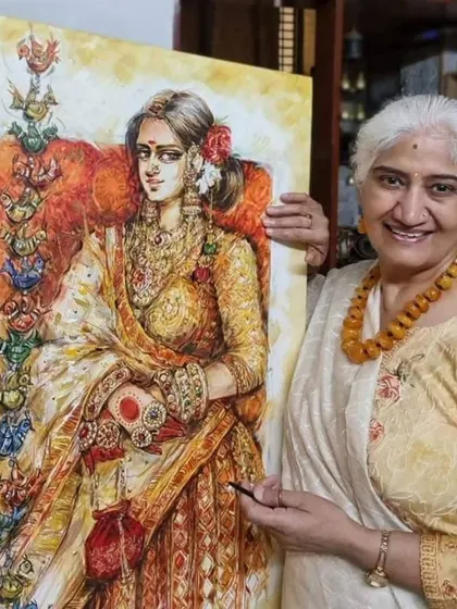 We were pleased to have renowned artist Sumitra Ahlawat Ji with us. Her expertise in mixed media is an inspiration to all our students.