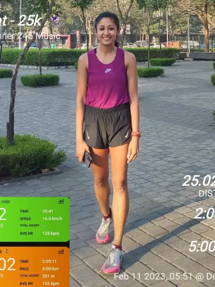 A 25km long run at a 5:00/km pace. The compound effect of consistent training is what brings your dreams to life.