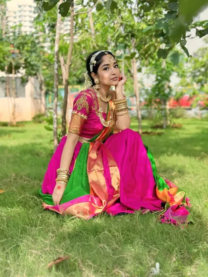 A bridal look that is pure Bhansali magic. This South Indian inspired look is grand, opulent, and unforgettable.