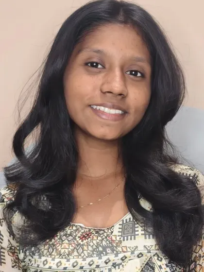 The final member of the group, looking great with her freshly styled and trimmed hair.