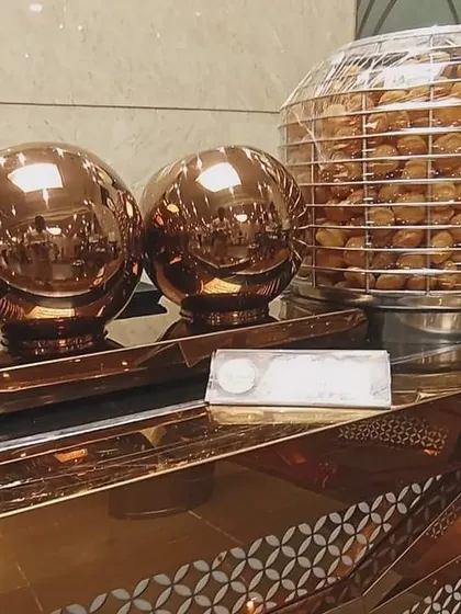 We pay attention to every detail, including our serveware. This unique, modern chaat station features a tiered server for puris, keeping them crisp and ready for our live counter.