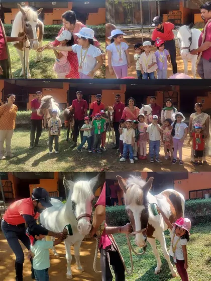 We were delighted to host students from Abhyas School of Learning for a day of experiential learning. The kids had a fantastic time feeding, grooming, and riding the ponies.