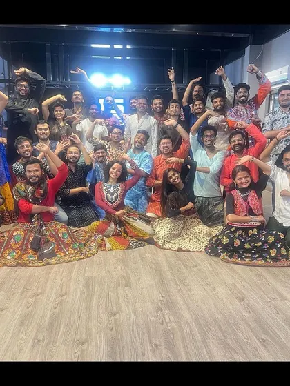 A photo from our colorful Garba workshop. The studio was filled with energy and traditional attire, showing its flexibility for cultural events and festive celebrations.